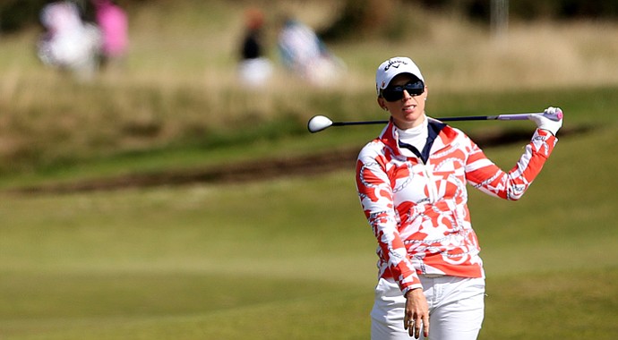 Morgan Pressel during the third round of the 2013 Women's British Open at St. Andrews.