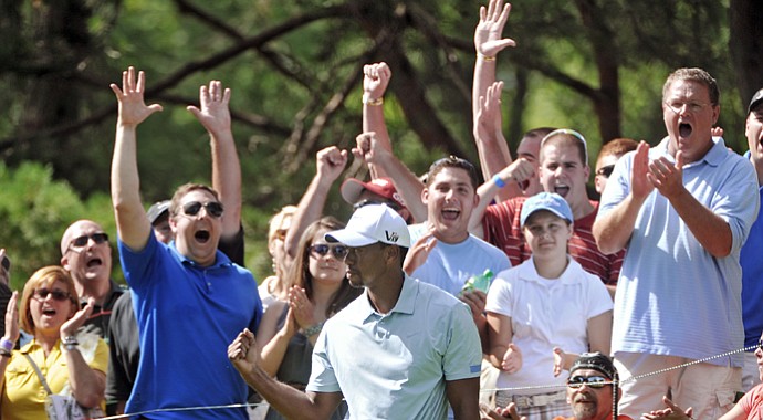 Tiger Woods during the 2013 WGC-Bridgestone Invitational at Firestone in Akron, Ohio.