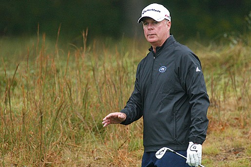 George Zahringer during the first round of the 2013 Senior Open Amateur at Royal Aberdeen.