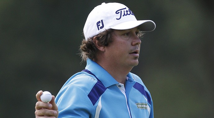 Jason Dufner during the final round of the 2013 PGA Championship at Oak Hill.