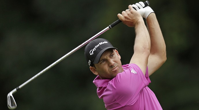 Sergio Garcia during the first round of the 2013 Wyndham Championship in Greensboro, N.C.