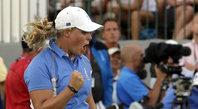 Caroline Hedwall during the 2013 Solheim Cup.
