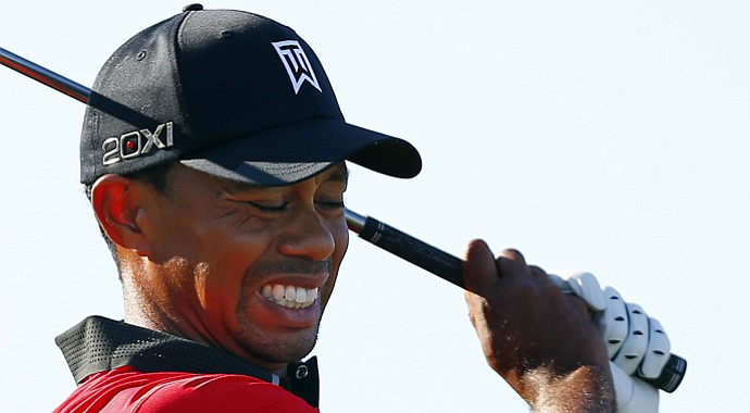 Tiger Woods during the 2013 Barclays at Liberty National.