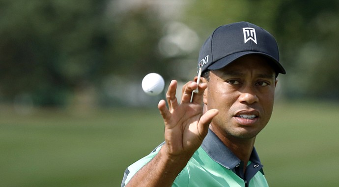 Tiger Woods during the first round of the BMW Championship, the third event of the 2013 FedEx Cup playoffs, near Chicago.