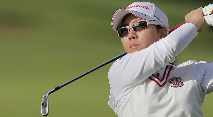 Mika Miyazato during the second round of the 2013 Evian Championship, the LPGA's fifth major.