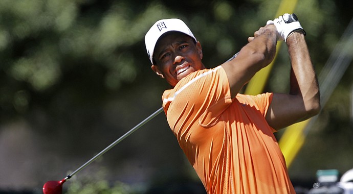 Tiger Woods during the first round of the 2013 Tour Championship, the final FedEx Cup playoffs event, at East Lake in Atlanta.