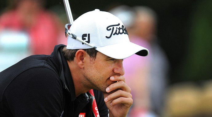 Adam Scott during Saturday's third round of the Tour Championship, the final event of the 2013 FedEx Cup playoffs on PGA Tour, at East Lake in Atlanta.