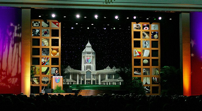 A scene from the 2007 World Golf Hall of Fame induction ceremony.
