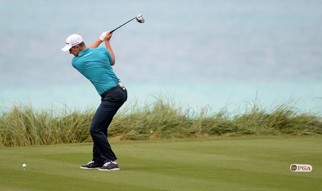 Justin Rose during the first round of the PGA Grand Slam of Golf at Port Royal Golf Course.