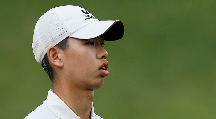 Guan Tianlang during the second round of the Memorial Tournament.
