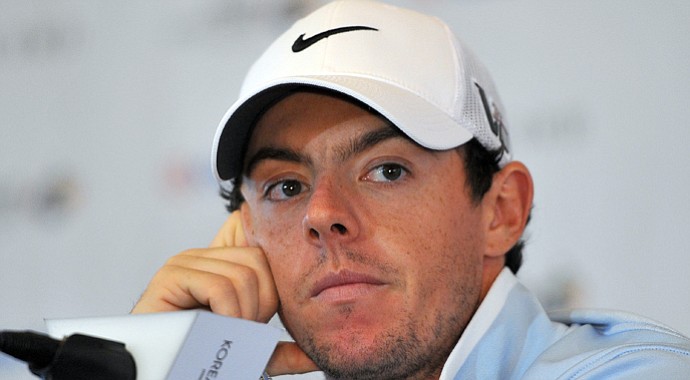 Rory McIlroy attends a press conference ahead of the Kolon Korea Open.