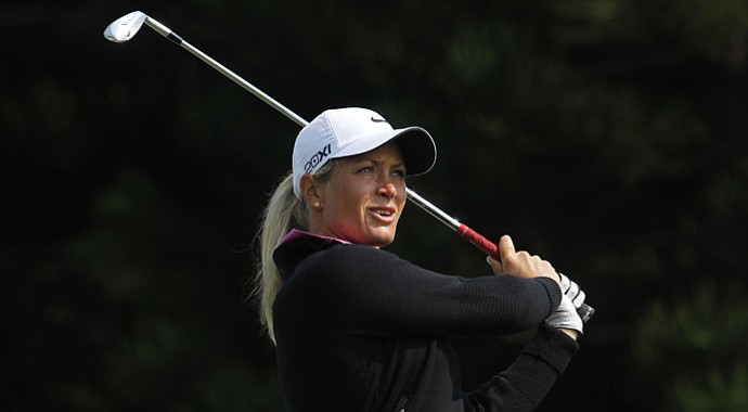 Suzann Pettersen during the third round of the Sunrise LPGA Taiwan Championship.