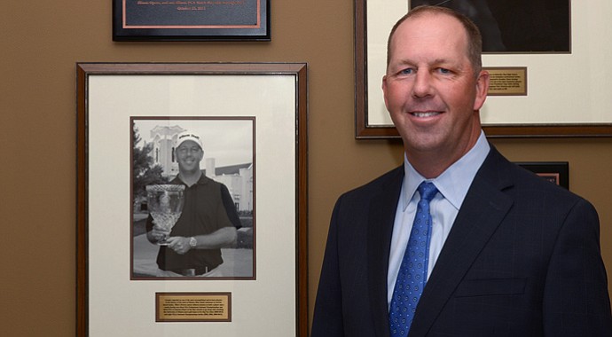 University of Illinois head coach Mike Small was inducted into the Illinois Golf Hall of Fame on Oct. 25.
