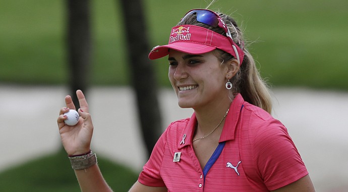 Lexi Thompson, winner of the 2013 Lorena Ochoa Invitational, is shown during her win a month earlier at the LPGA Malaysia.