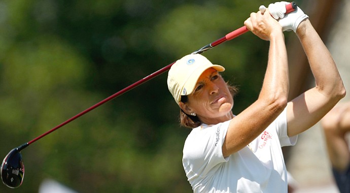 Juli Inkster of the LPGA during the 2012 Evian Masters.