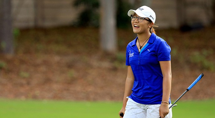 Lydia Ko made her professional debut Thursday at the CME Group Titleholders at Tiburon Golf Club in Naples, Fla.