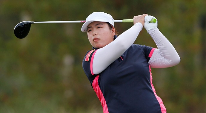 Shanshan Feng during the final round of her win in the 2013 LPGA CME Group Titleholders in Naples, Fla.