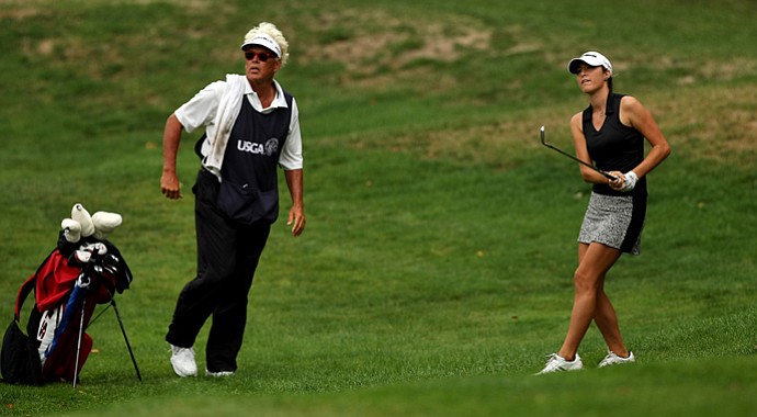 Jaye Marie Green fired a course-record 10-under 62 during the first round of the final stage of LPGA Q-School, with her dad/caddie, Donnie, on the bag.
