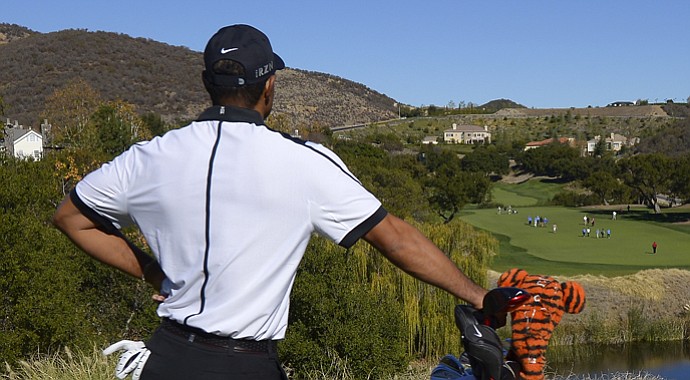 Tiger Woods during the pro-am of the 2013 Northwestern Mutual World Challenge in Thousand Oaks, Calif.