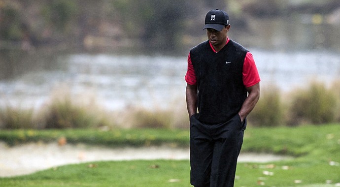 Tiger Woods during the Northwestern Mutual World Challenge in 2012.