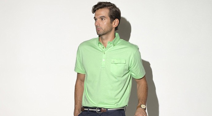 The Brunner, one of three collections Devereux is starting with, is a lightweight jersey with a four-button placket and button down collar.