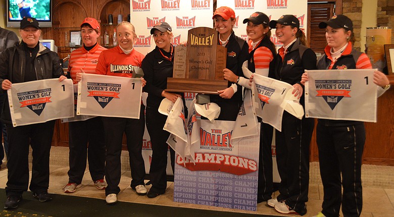 Illinois State after winning the 2013 Missouri Valley Conference Championship.