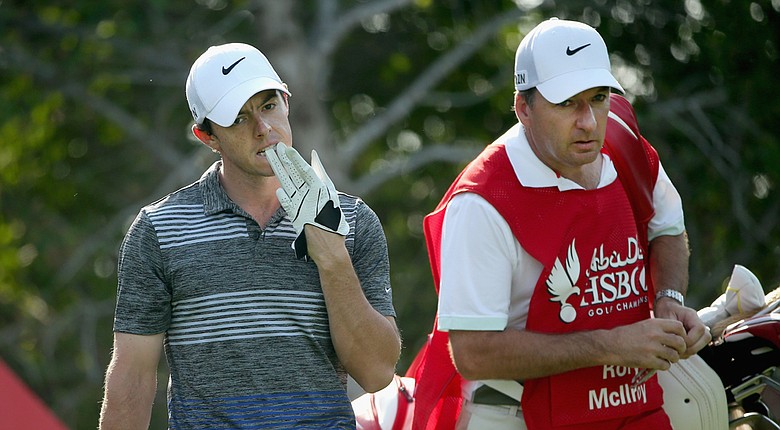 Rory McIlroy will enter the final round of the Abu Dhabi HSBC Golf Championship three shots off of Craig Lee's lead after incurring a two-shot penalty on the second hole Saturday.