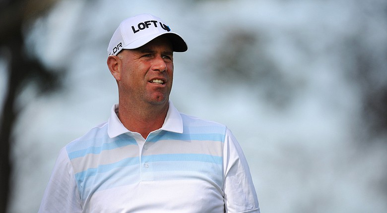 Stewart Cink during the first round of the Farmers Insurance Open. Cink shot 8-under 64 on Torrey Pines' North course.
