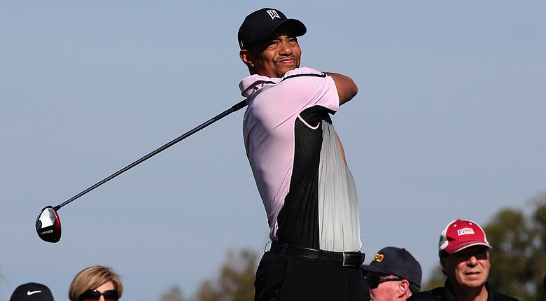 Tiger Woods during the first round of the Farmers Insurance Open at Torrey Pines' South course in La Jolla, Calif.