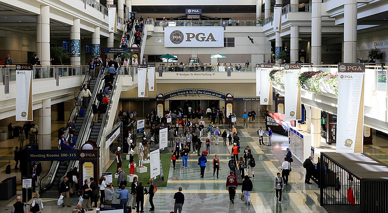 The entrance to the 2014 PGA Merchandise Show floor at Orange County Convention Center in Orlando, Fla.