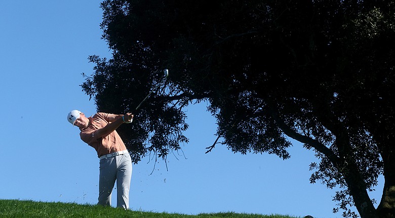 Jordan Spieth during the third round of the Farmers Insurance Open at Torrey Pines.