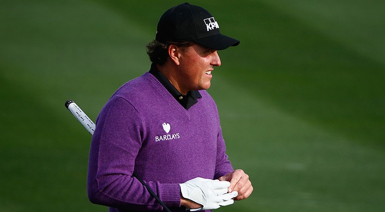 Phil Mickelson during the first round of the PGA Tour's 2014 Phoenix Open.