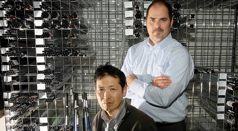 Mitsubishi Rayon president Tsutomi Ibuki (left) moved to California in 2013 to work closely alongside Mark Gunther, a testament to the importance of the U.S. market and the PGA Tour.