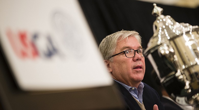 New USGA president Thomas O'Toole Jr. during the USGA's annual meeting Saturday in Pinehurst, N.C.