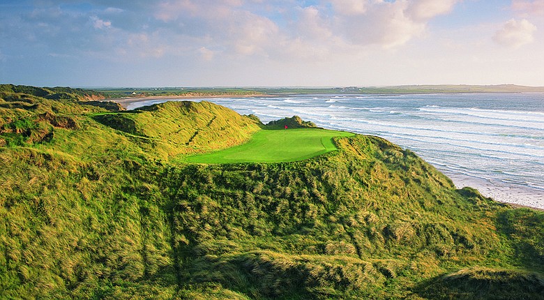 The 14th hole at Doonbeg Golf Club in Ireland, purchased by Donald Trump.