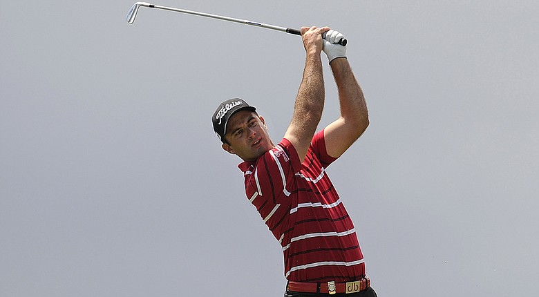 Ricardo Santos earned the first-round lead at the European Tour's 2014 Africa Open (shown here during the World Cup of Golf in November).