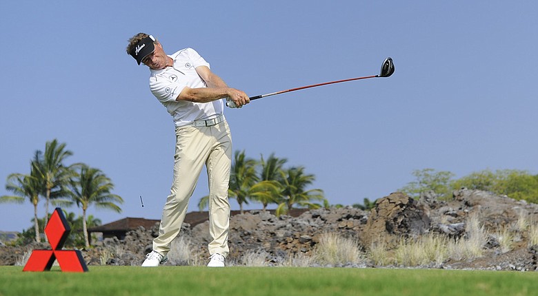 Bernhard Langer is tied for the lead at the ACE Group Classic with Kirk Triplett.