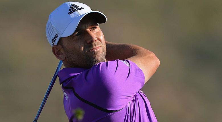 Sergio Garcia during a practice round for the WGC-Accenture Match Play Championship.