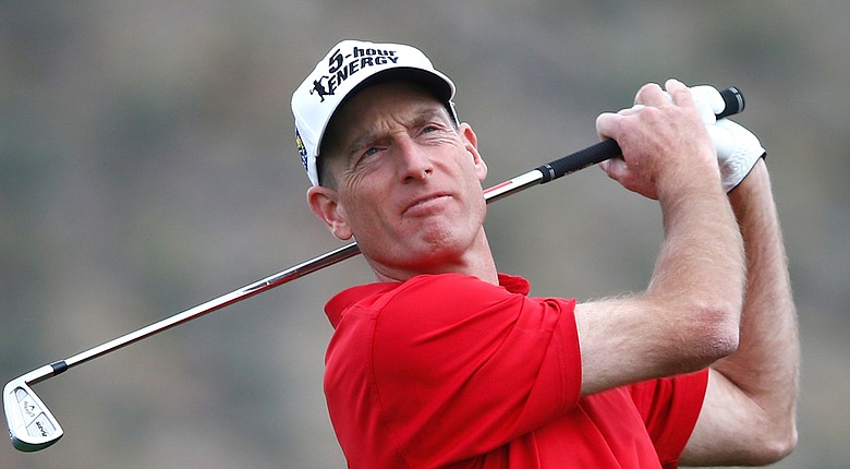 Jim Furyk during his first-round win at the 2014 WGC-Accenture Match Play at Dove Mountain in Marana, Ariz.