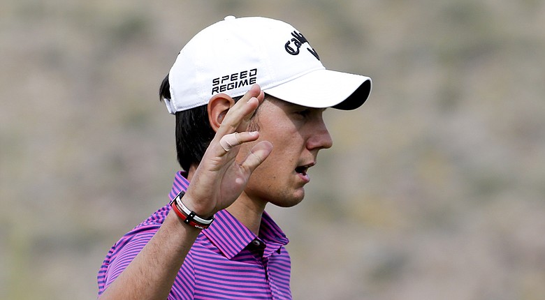 Matteo Manassero during his first-round win at the 2014 WGC-Accenture Match Play at Dove Mountain in Marana, Ariz.