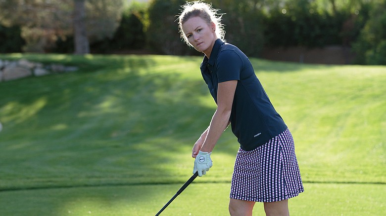 LPGA star Nicole Smith model's Chase54's skort from the 2014 women collection