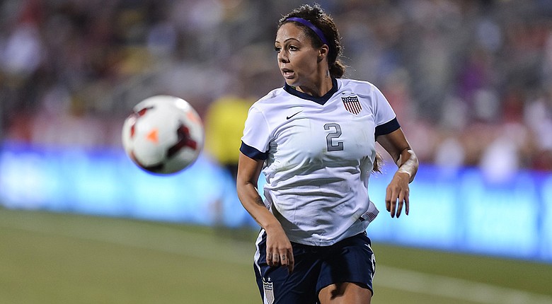 Sydney Leroux, a member of the U.S. Women's Soccer Team, tried the famous "Happy Gilmore" swing on Thursday, but failed miserably.