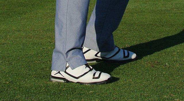 Keegan Bradley wore white Air Jordan's during the 2014 Honda Classic