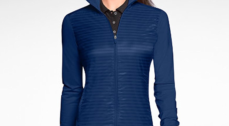 Nike Golf's Full-Zip Stripe Women’s Cover-Up comes in four different colors.