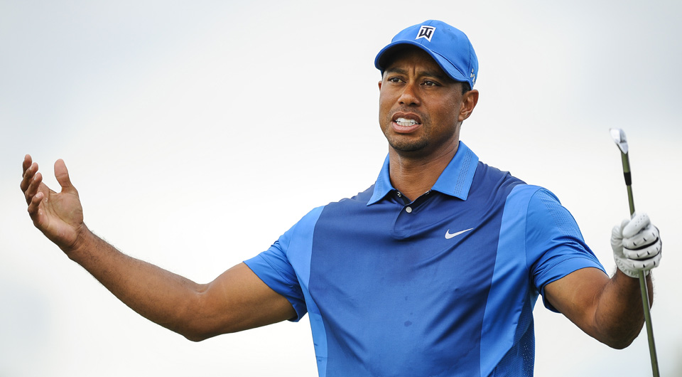 While his back felt much better, Tiger Woods played 10 holes in 2 over par before play was halted due to darkness Thursday at the WGC-Cadillac Championship.