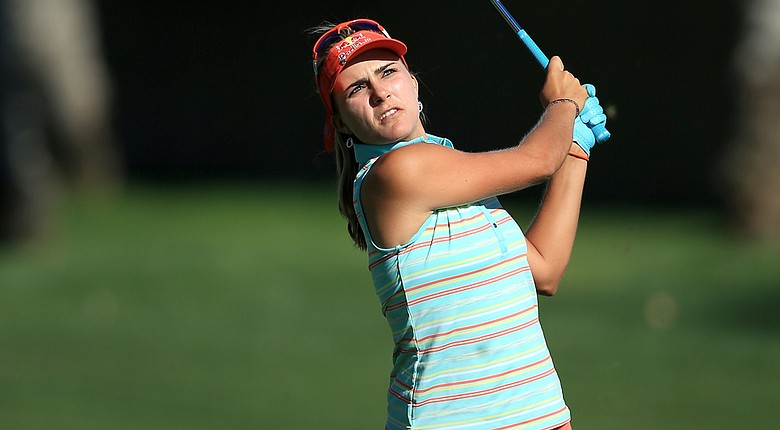 Lexi Thompson during the first round of the 2014 Kraft Nabisco Championship.