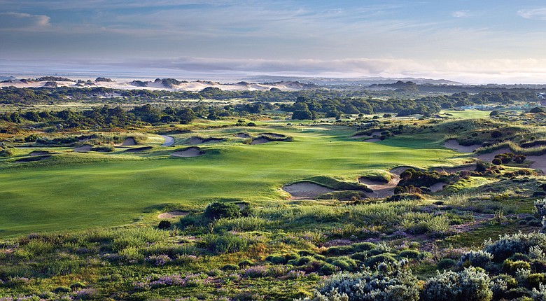 The par-4 fifth hole at St. Francis Links.