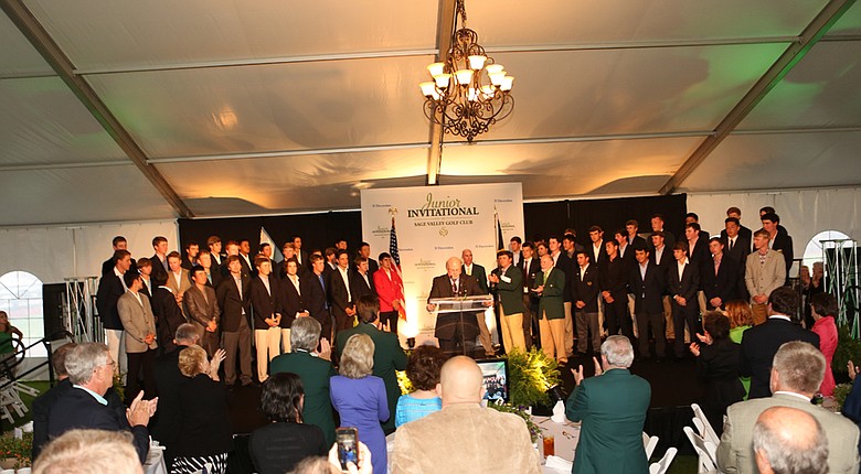 Fifty-four of the world's top juniors made their way up to the sage Tuesday night at the Junior Invitational Opening Ceremony where Gary Player was the guest speaker.