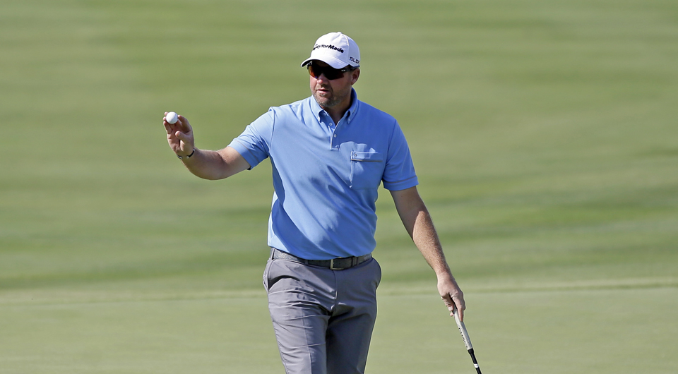 Peter Hanson's 5-under 65 gave the Swede the first-round lead Thursday at the HP Byron Nelson Championship.