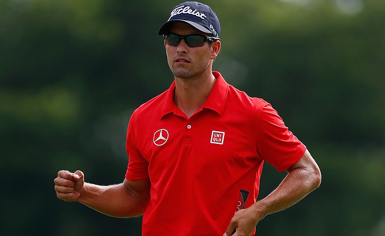 Adam Scott in Uniqlo during the Crowne Plaza Invitational at Colonial.